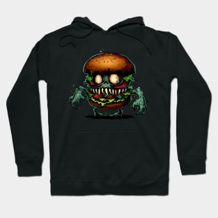 Spooky zombie Hamburger Hoodie